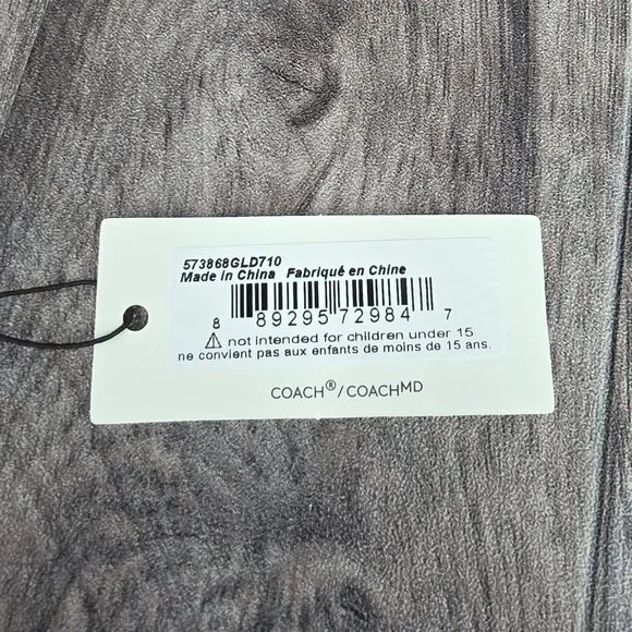 Coach Charming Charms Signature Heart Short Pendant Necklace 14K Gold Plated New - Picture 2 of 14